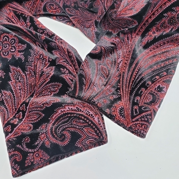 DRESS BARN COLLECTION BLACK VELVETEEN JACKET BLAZER RED GLITTER SPARKLE WOMEN 14 - Picture 11 of 14